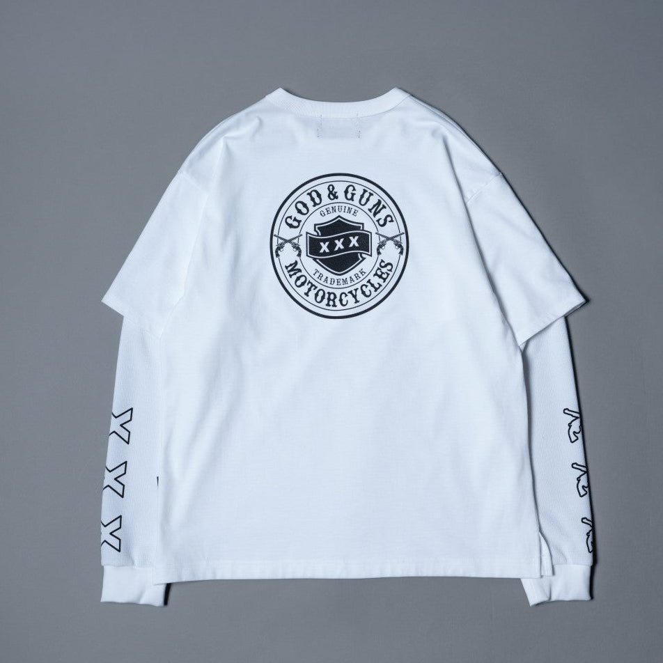 Load image into Gallery viewer, CIRCLE LOGO LAYERED T-SHIRT / WHITE