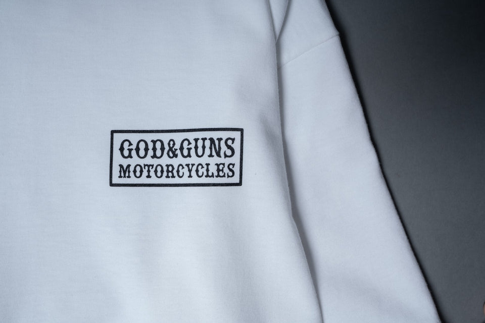 画像をギャラリービューアに読み込む, TRIPLE GUNS EMBLEM LAYERED T-SHIRT / WHITE