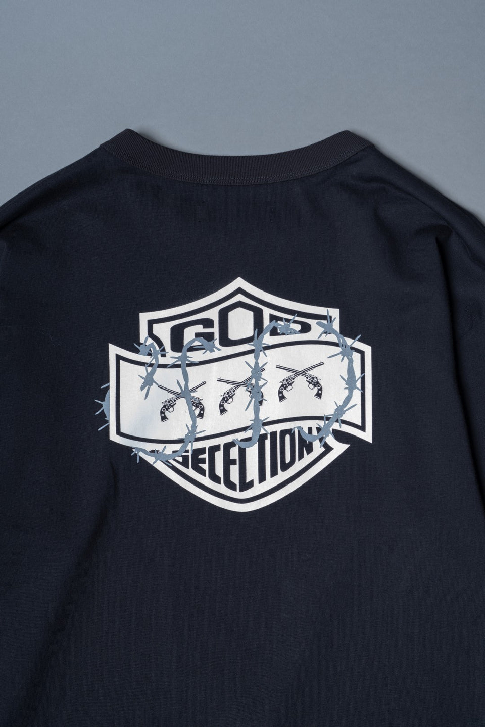 画像をギャラリービューアに読み込む, TRIPLE GUNS EMBLEM LAYERED T-SHIRT / BLACK