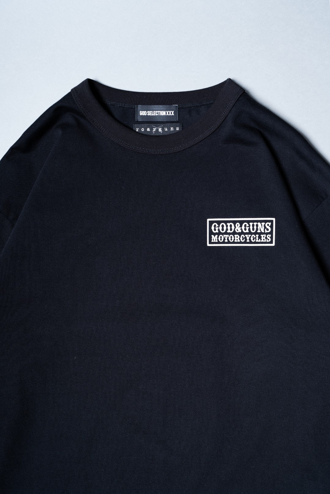 画像をギャラリービューアに読み込む, TRIPLE GUNS EMBLEM LAYERED T-SHIRT / BLACK