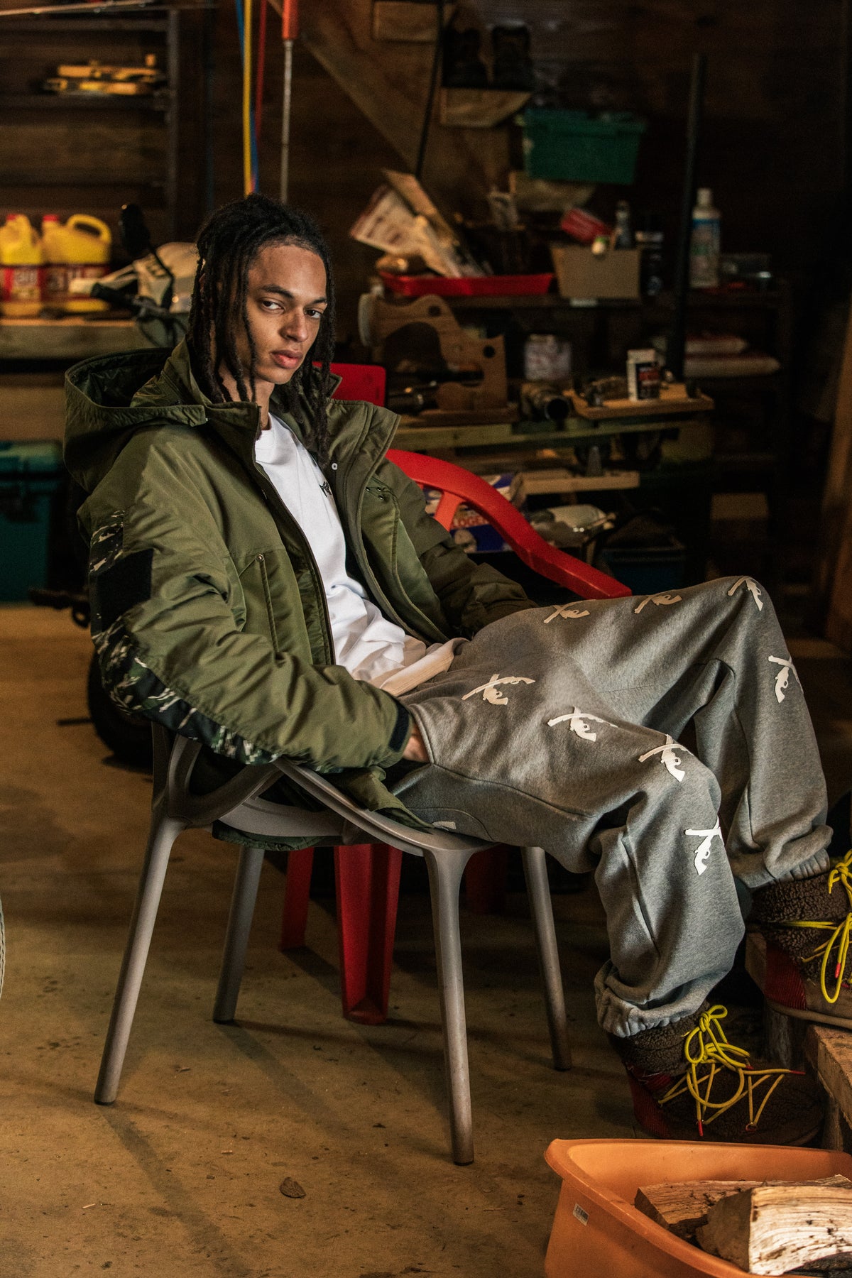 roarguns × WILD THINGS SHORT MONSTER PARKA (PLAIN) / KHAKI