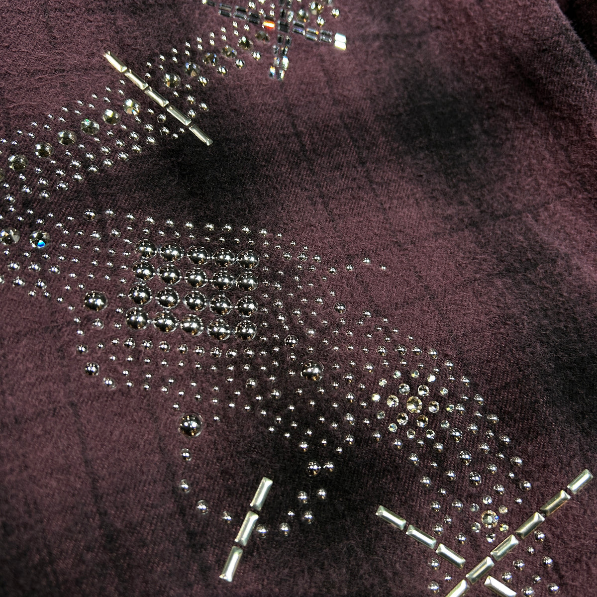 SHGGY CHECK SHIRT METAL / BURGUNDY