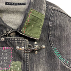 JunAle SASHIKO 14oz DENIM JACKET / BLACK