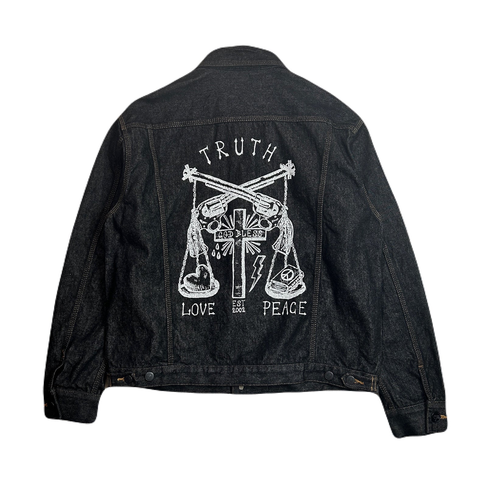 LIMITED EDITION ONE WASH DENIM JACKET / BLACK – roarguns ONLINE STORE