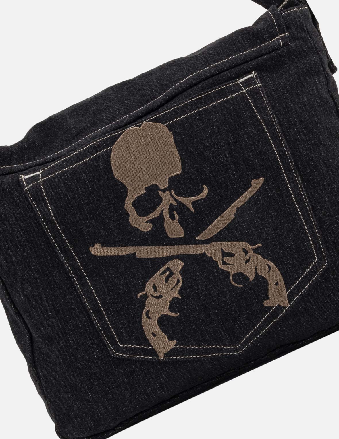 EVISU x mastermind JAPAN MULTI-POCKET DENIM MESSENGER BAG