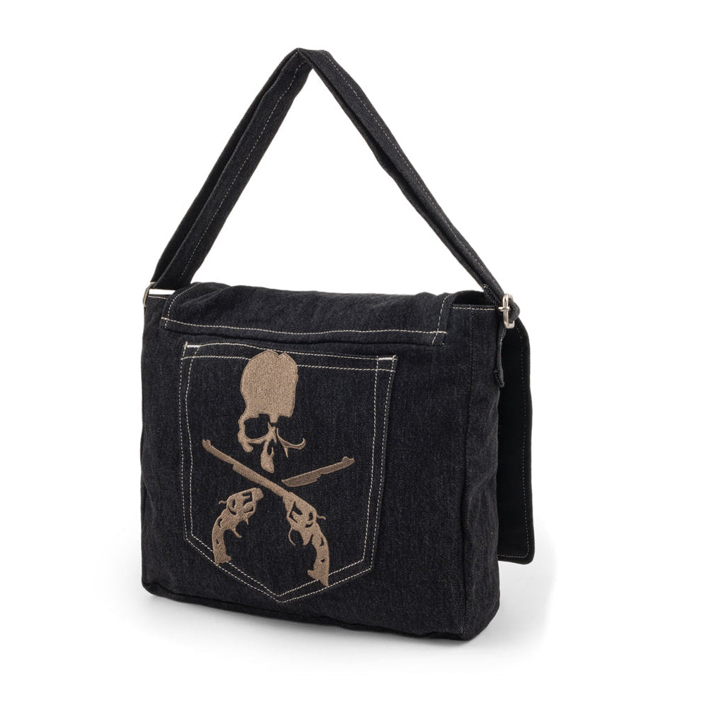 EVISU x mastermind JAPAN MULTI-POCKET DENIM MESSENGER BAG