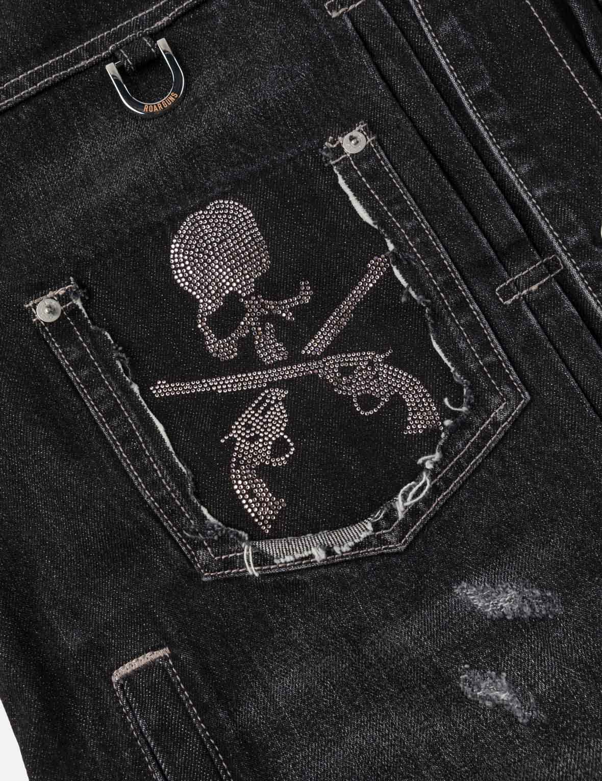 EVISU x mastermind JAPAN x roarguns WASHED MULTI-POCKET TYPE II DENIM JACKET