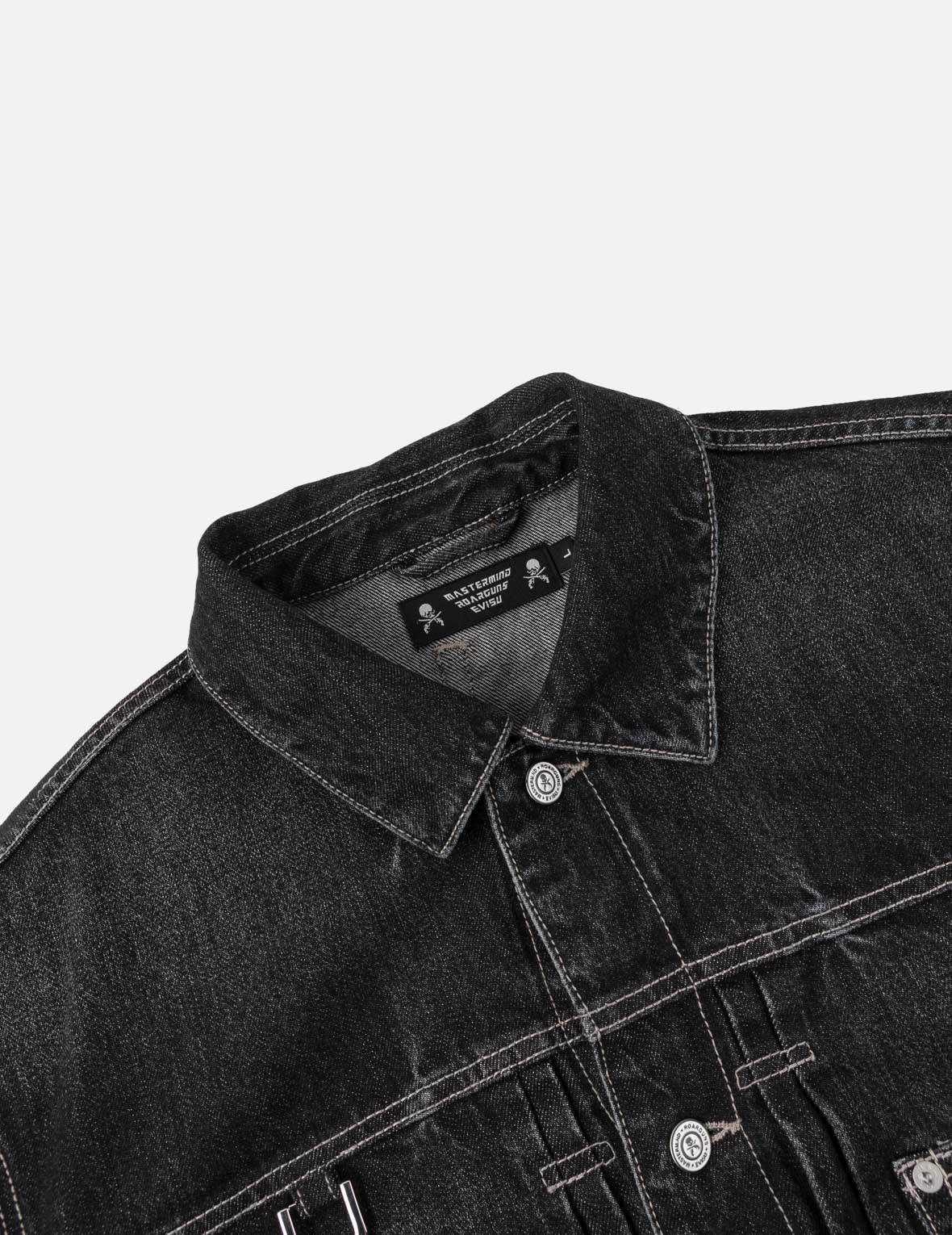 EVISU x mastermind JAPAN x roarguns WASHED MULTI-POCKET TYPE II DENIM JACKET
