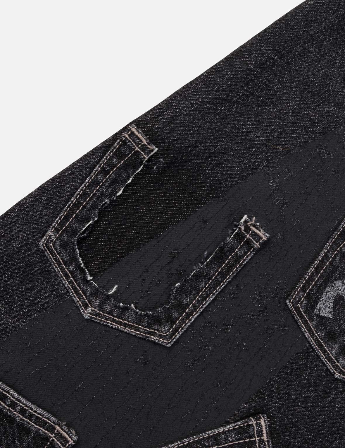 EVISU x mastermind JAPAN x roarguns WASHED MULTI-POCKET SELVEDGE DENIM JEANS