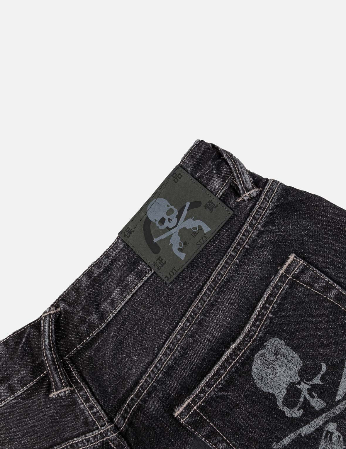 EVISU x mastermind JAPAN x roarguns WASHED MULTI-POCKET SELVEDGE DENIM JEANS