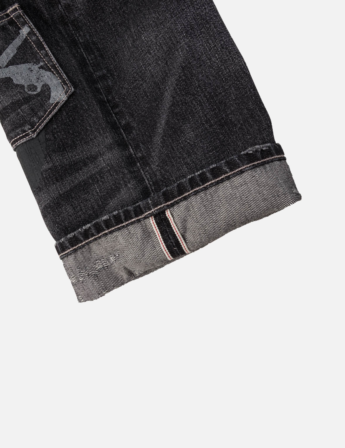 EVISU x mastermind JAPAN x roarguns WASHED MULTI-POCKET SELVEDGE DENIM JEANS