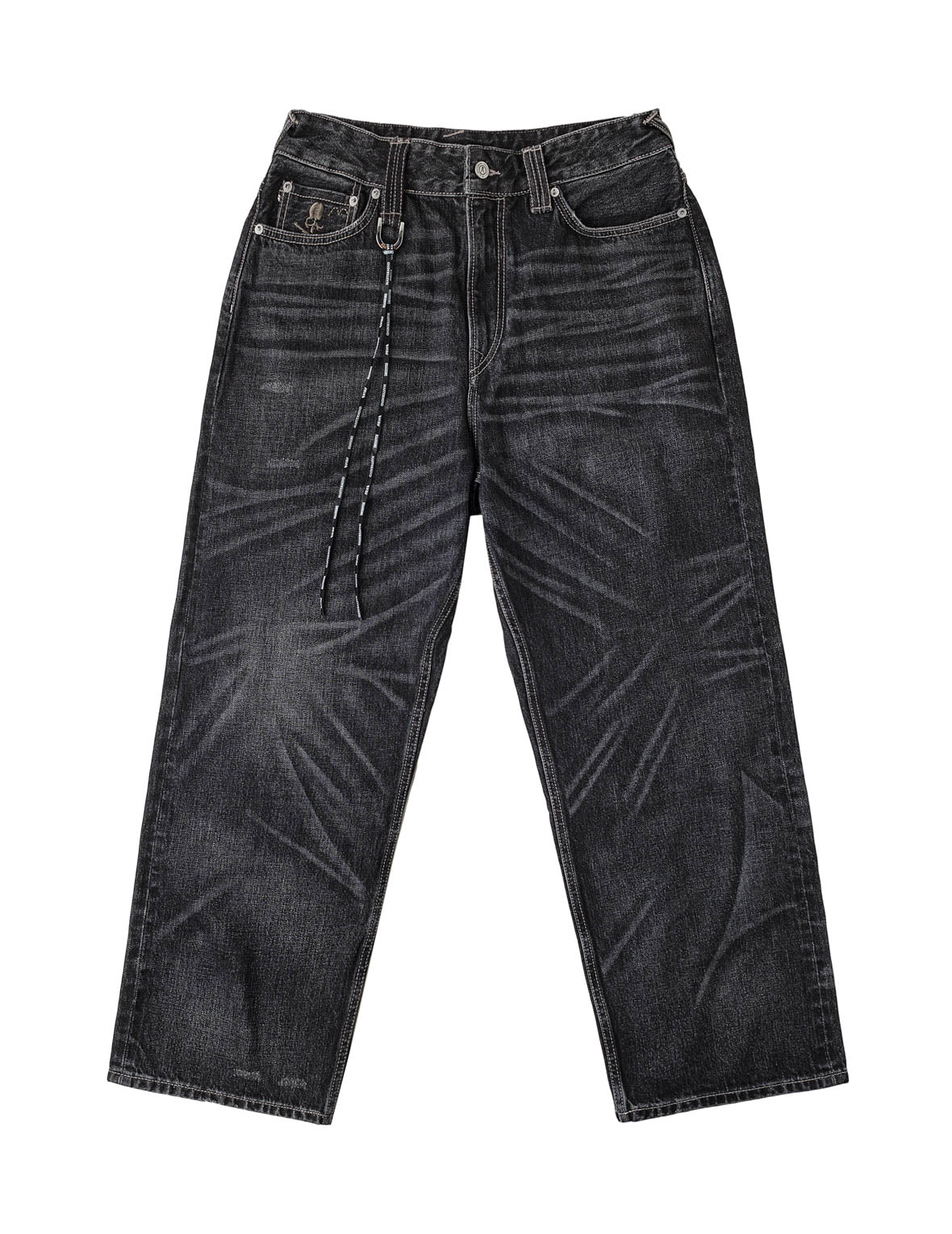 EVISU x mastermind JAPAN x roarguns WASHED MULTI-POCKET SELVEDGE DENIM JEANS