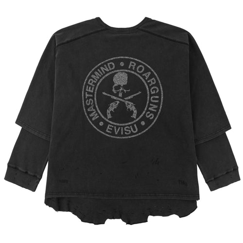 EVISU x mastermind JAPAN x roarguns DISTRESSED LAYERED L/S T-SHIRT