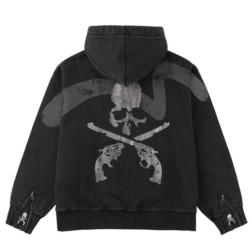 EVISU x mastermind JAPAN x roarguns SKULLGUNS DAICOCK AFTERHOOD SWEATSHIRT