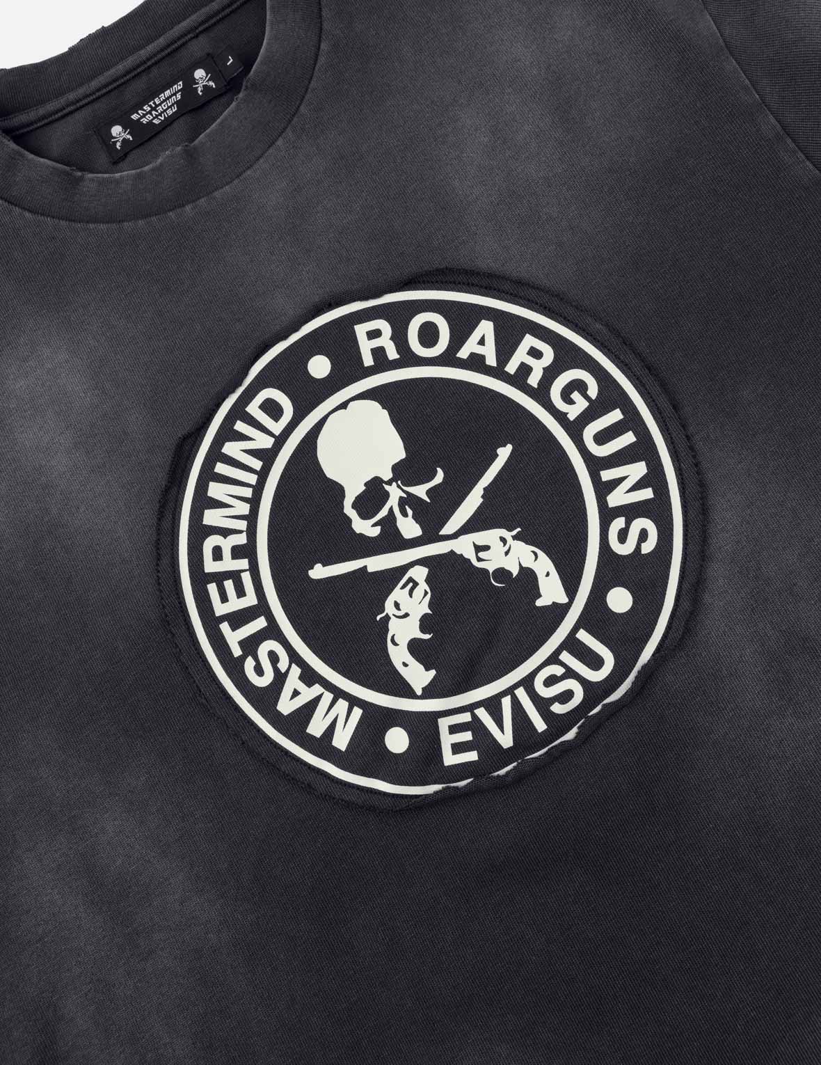 EVISU x mastermind JAPAN x roarguns FRAYED APPLIQUE DAICOCK T-SHIRT