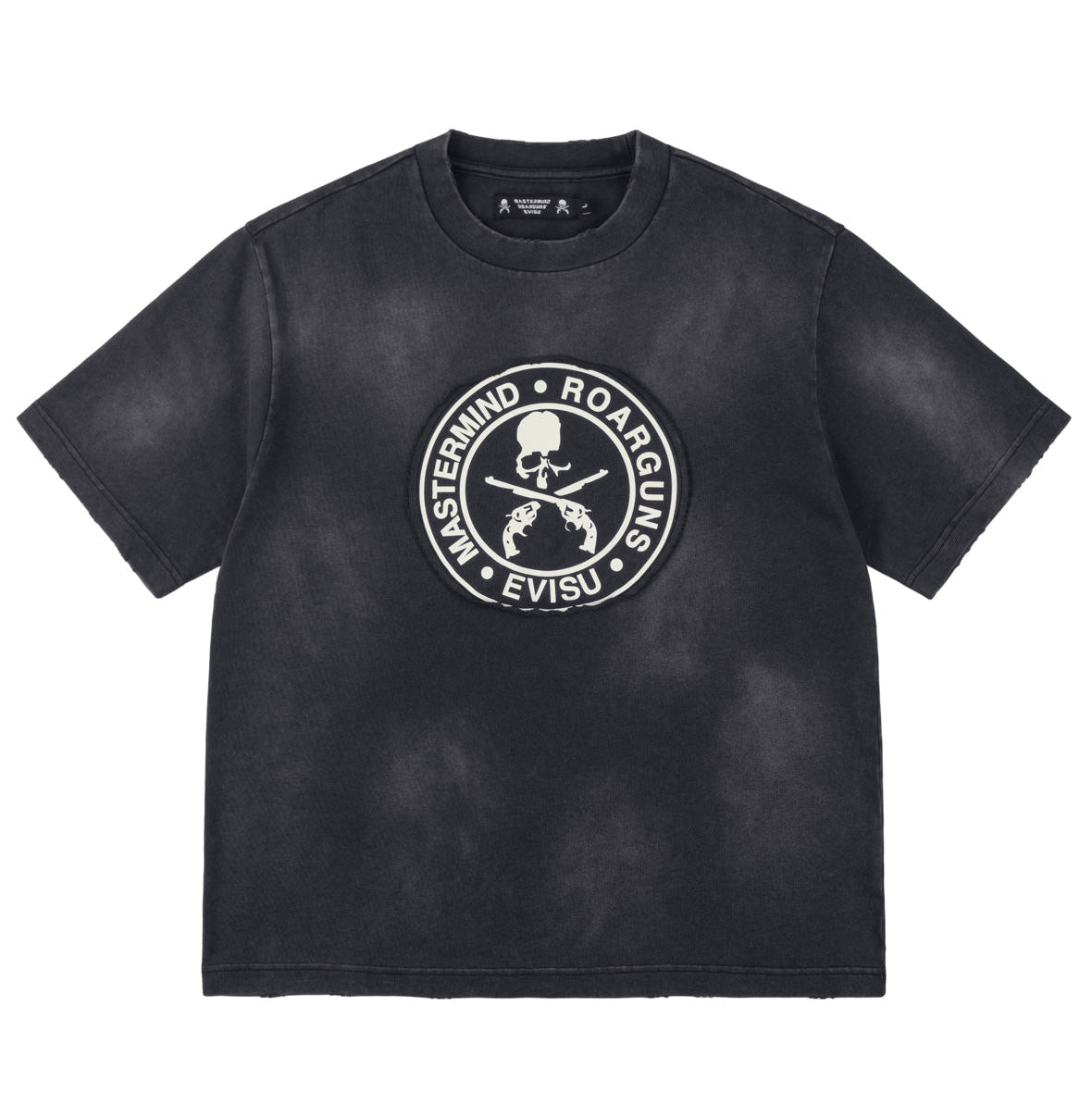 EVISU x mastermind JAPAN x roarguns FRAYED APPLIQUE DAICOCK T-SHIRT