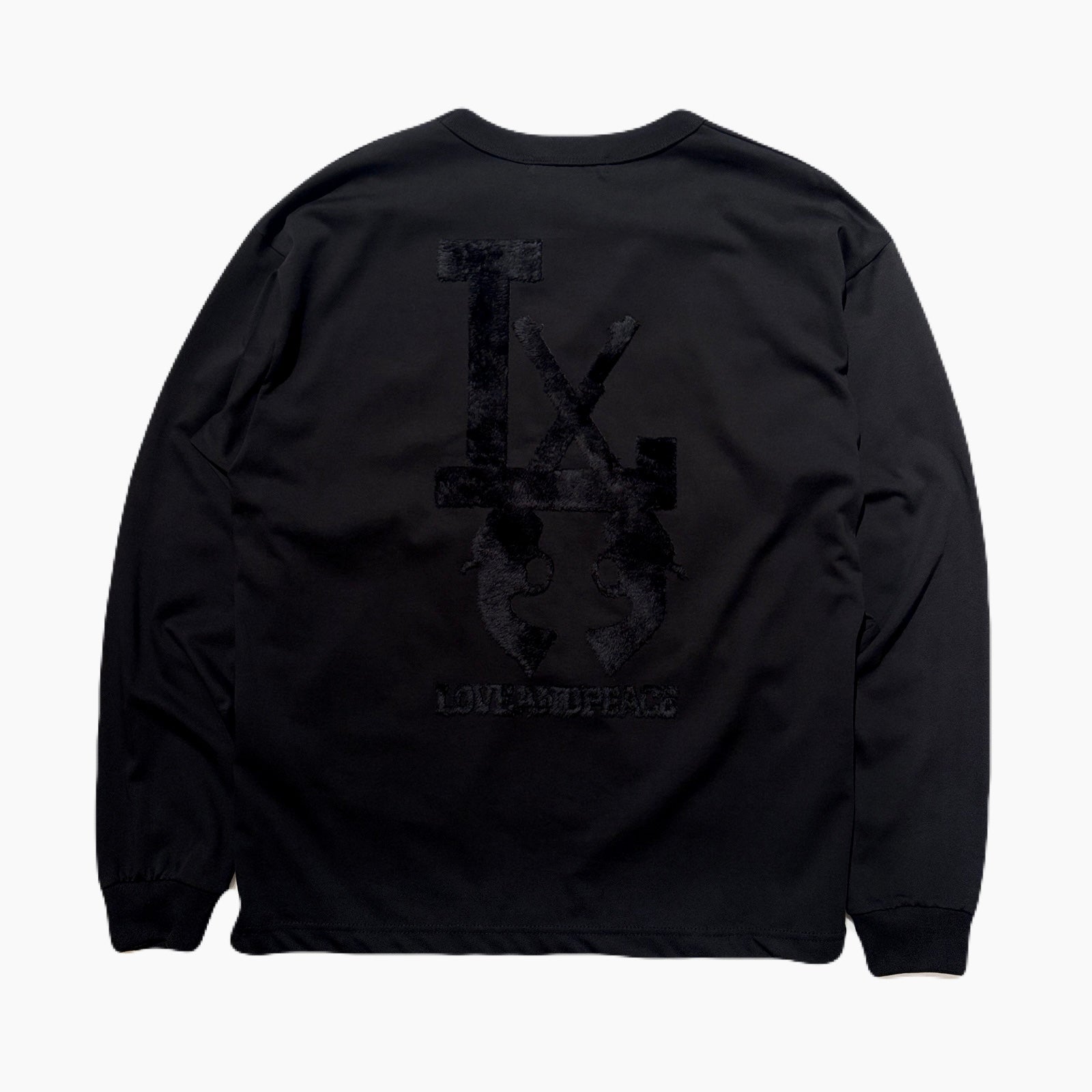 Load image into Gallery viewer, LA FUR PRINT L/S T-SHIRT / BLACK*BLACK