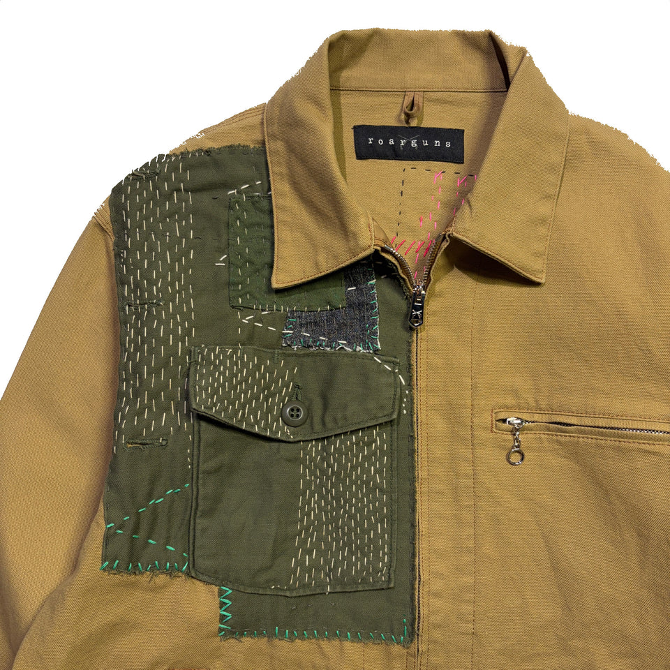 画像をギャラリービューアに読み込む, JunAle SASHIKO OXFORD STRETCH JACKET / BEIGE