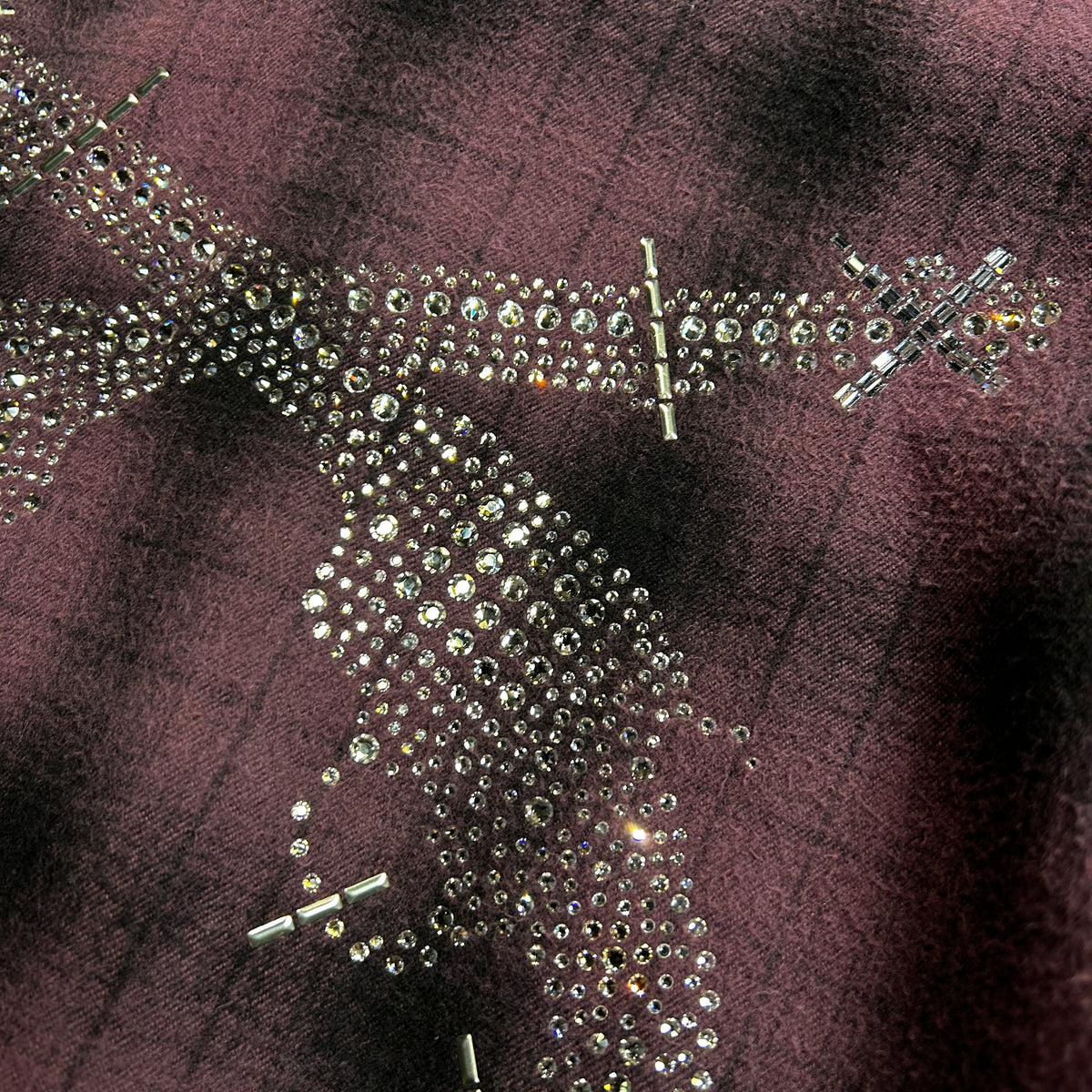 SHGGY CHECK SHIRT CRYSTAL / BURGUNDY
