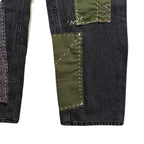 JunAle SASHIKO 12oz DENIM PANTS / BLACK