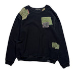 JunAle SASHIKO SWEATSHIRT CROSSGUN METAL / BLACK