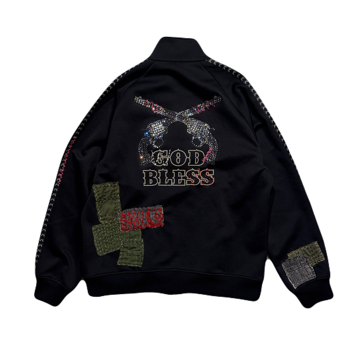 JunAle SASHIKO LINETAPE JERSEY JACKET / BLACK