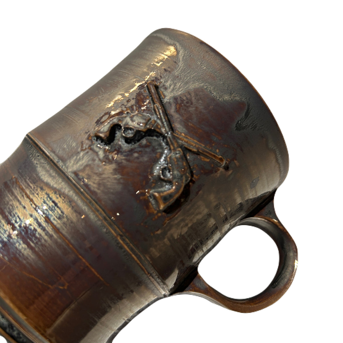 SHIRO HAMANAKA CROSSGUN MUG *EMBOSS / BRONZE