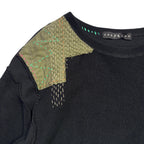 JunAle SASHIKO SWEATSHIRT EMBLEM / BLACK