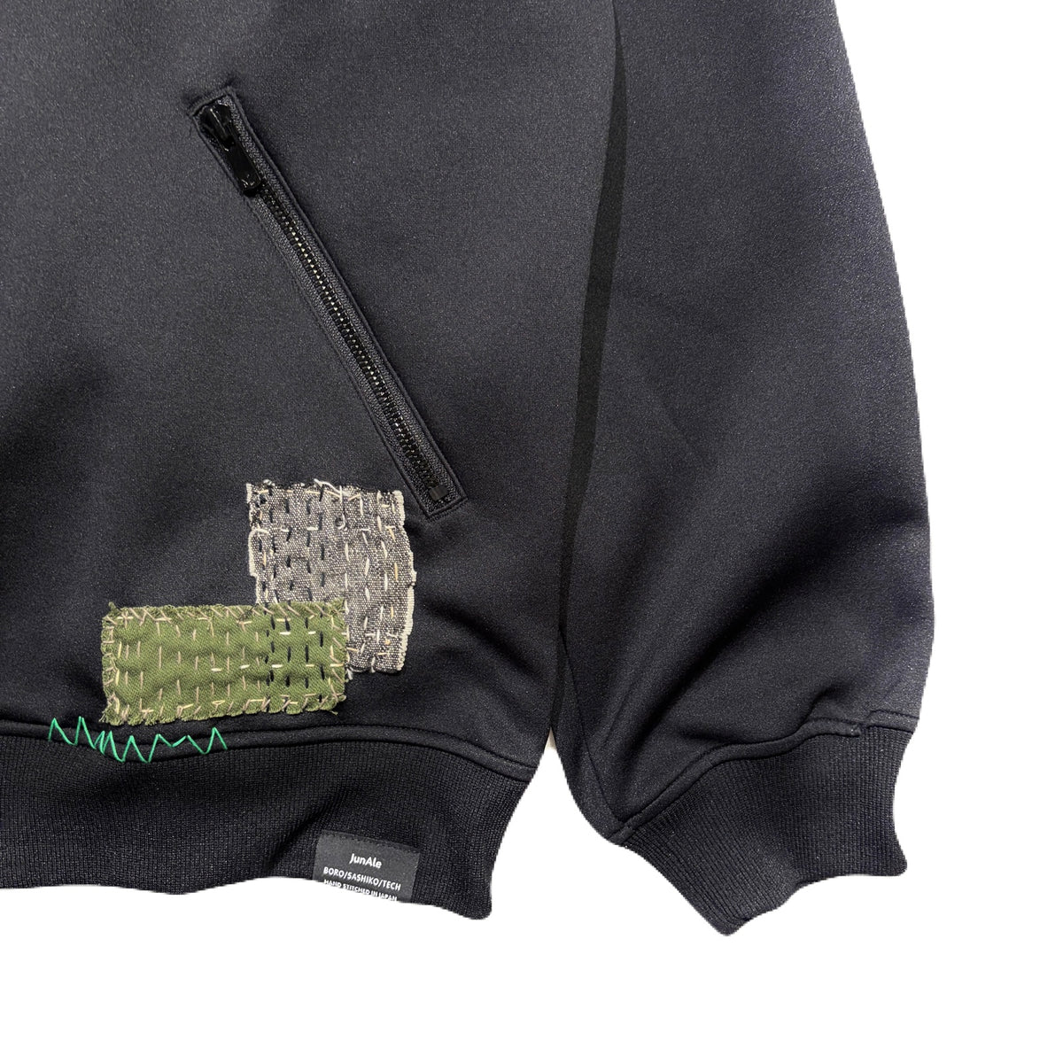 JunAle SASHIKO LINETAPE JERSEY JACKET / BLACK