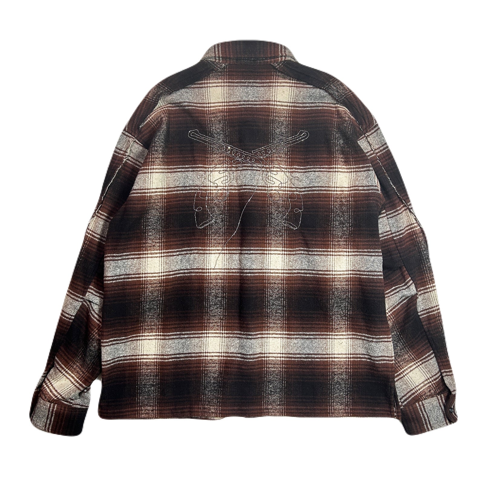 画像をギャラリービューアに読み込む, LIMITED EDITION COTTON SILK CHECK SHIRT / BROWN