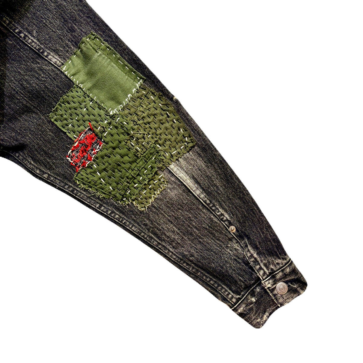 JunAle SASHIKO 14oz DENIM JACKET / BLACK