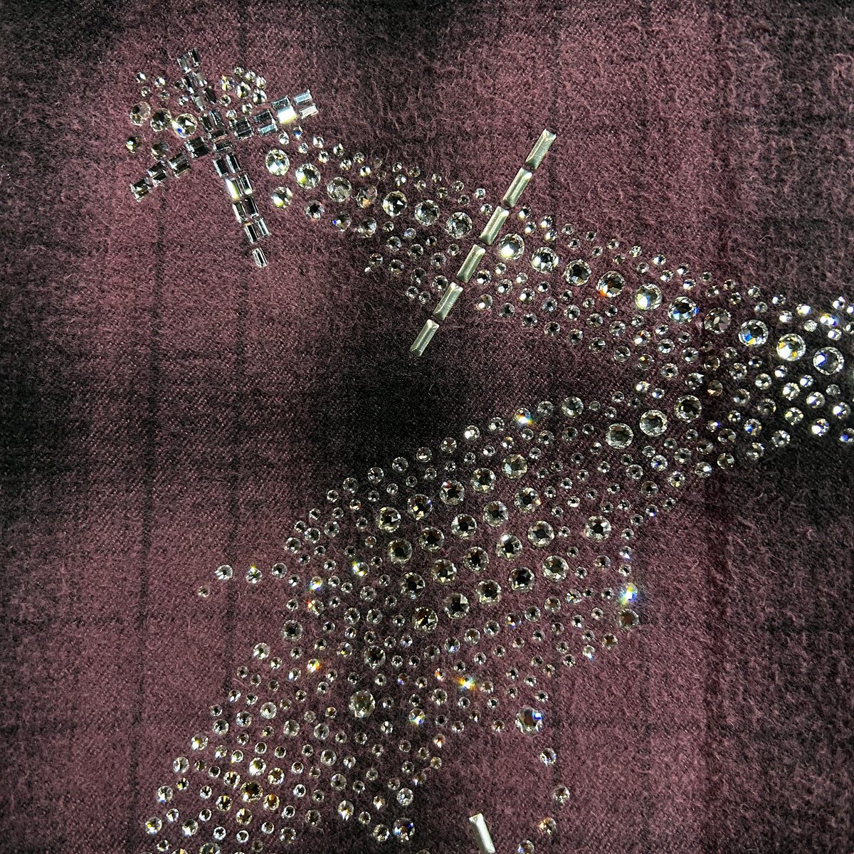 SHGGY CHECK SHIRT CRYSTAL / BURGUNDY