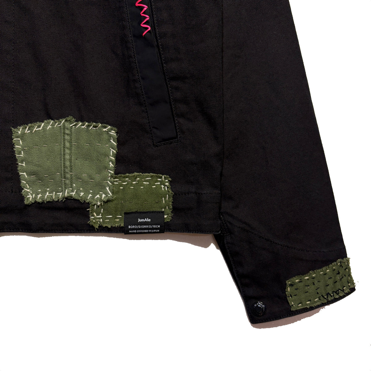 JunAle SASHIKO OXFORD STRETCH JACKET / BLACK