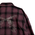 SHGGY CHECK SHIRT CRYSTAL / BURGUNDY