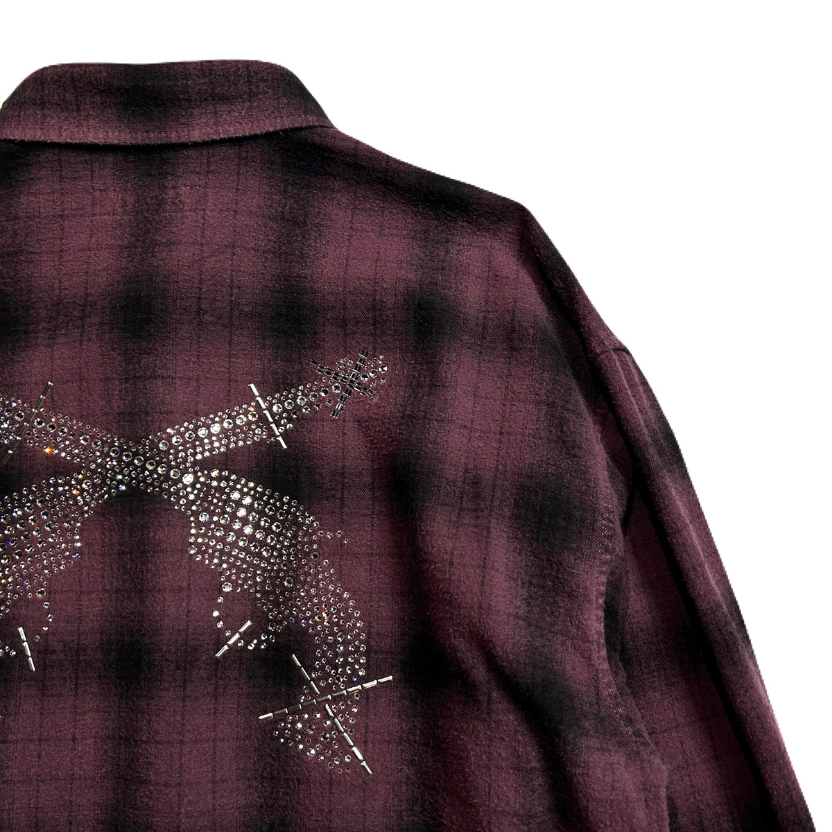 SHGGY CHECK SHIRT CRYSTAL / BURGUNDY