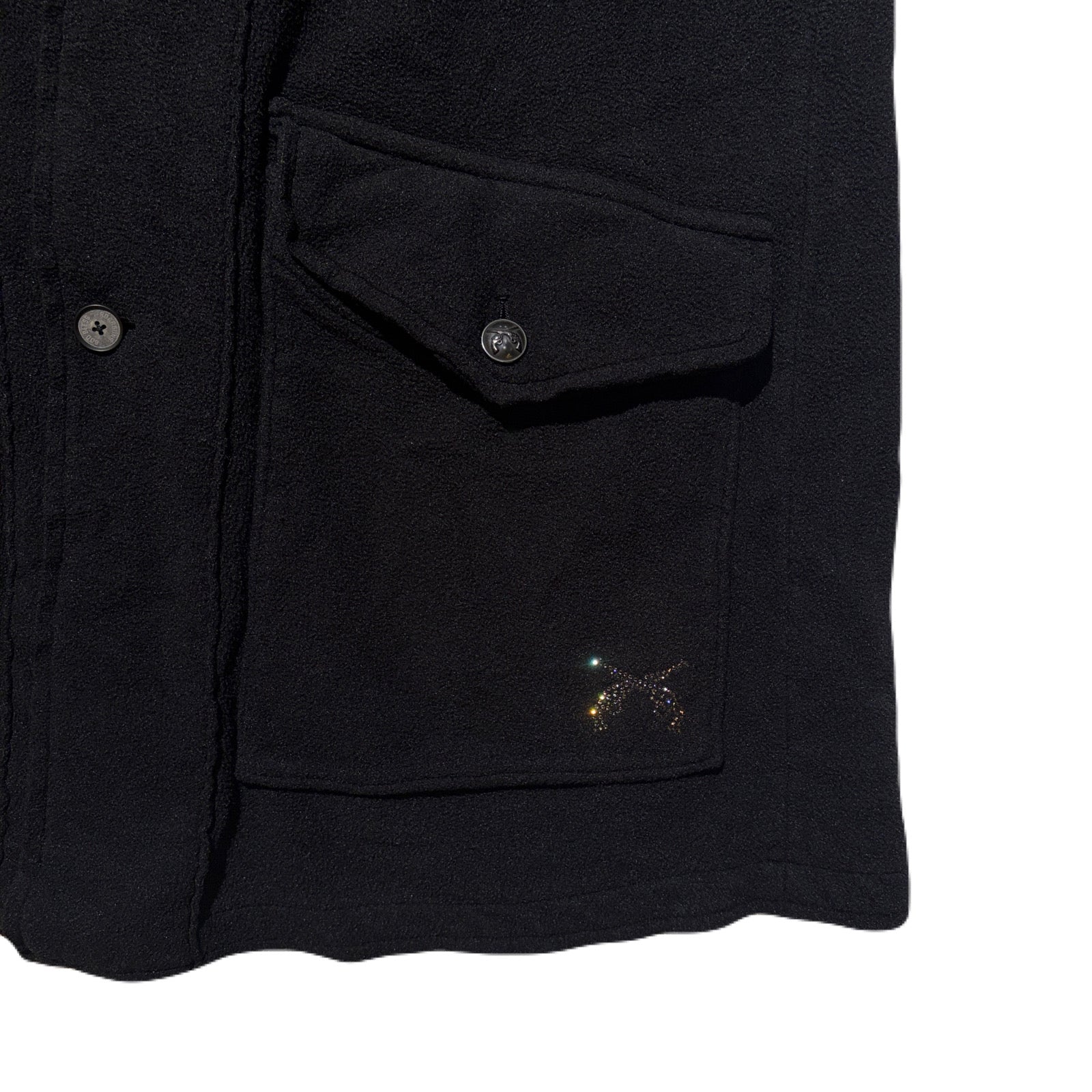 画像をギャラリービューアに読み込む, FLEECE STUDZ JACKET CROSSGUN CRYSTAL / BLACK