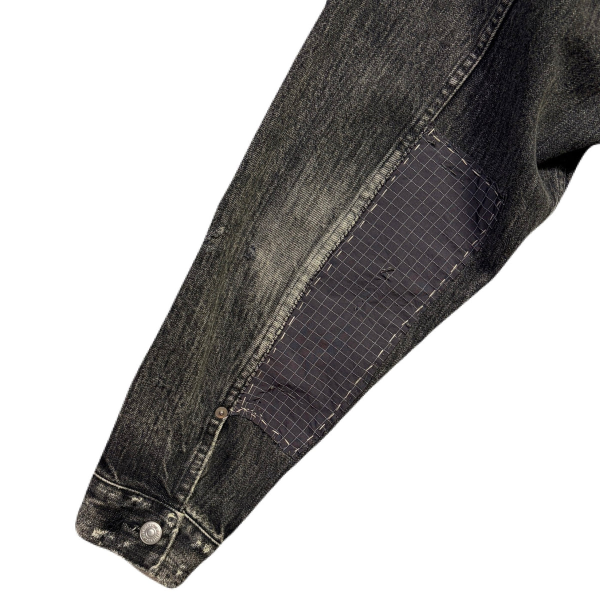 JunAle SASHIKO 14oz DENIM JACKET / BLACK