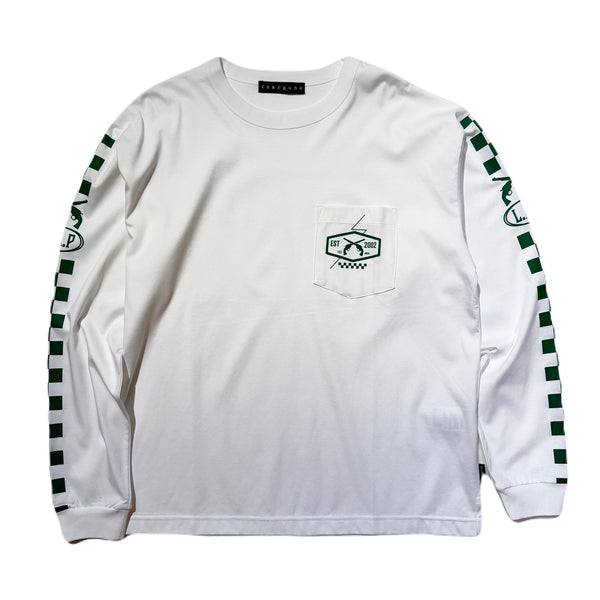 CHECKER FLAG L/S T-SHIRT / WHITE