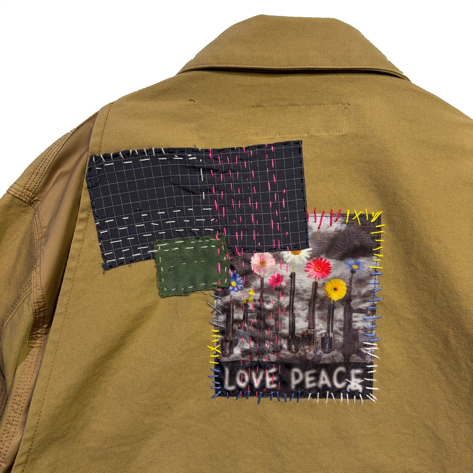 画像をギャラリービューアに読み込む, JunAle SASHIKO OXFORD STRETCH JACKET / BEIGE