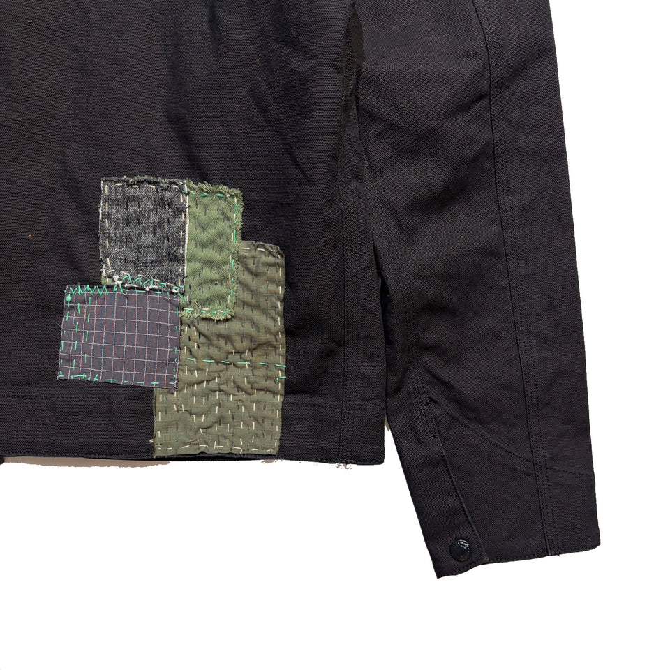 画像をギャラリービューアに読み込む, JunAle SASHIKO OXFORD STRETCH JACKET / BLACK