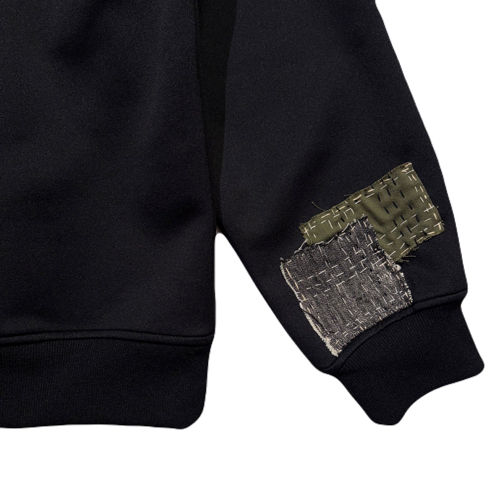 画像をギャラリービューアに読み込む, JunAle SASHIKO LINETAPE JERSEY JACKET / BLACK