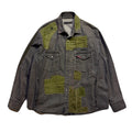 JunAle SASHIKO 8oz DENIM SHIRTS DUNKWELL / BLACK