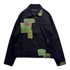JunAle SASHIKO OXFORD STRETCH JACKET / BLACK
