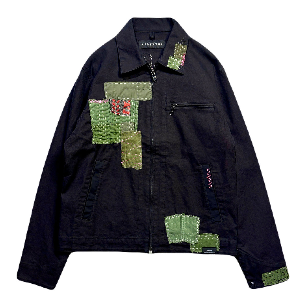 JunAle SASHIKO OXFORD STRETCH JACKET / BLACK
