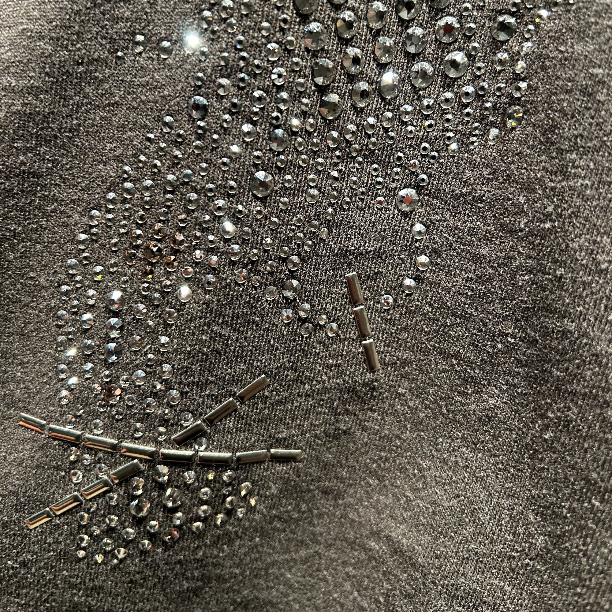 画像をギャラリービューアに読み込む, CROSSGUN ALL CRYSTAL L/S T-SHIRT / BROWN