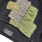 JunAle SASHIKO SWEATSHIRT EMBLEM / BLACK