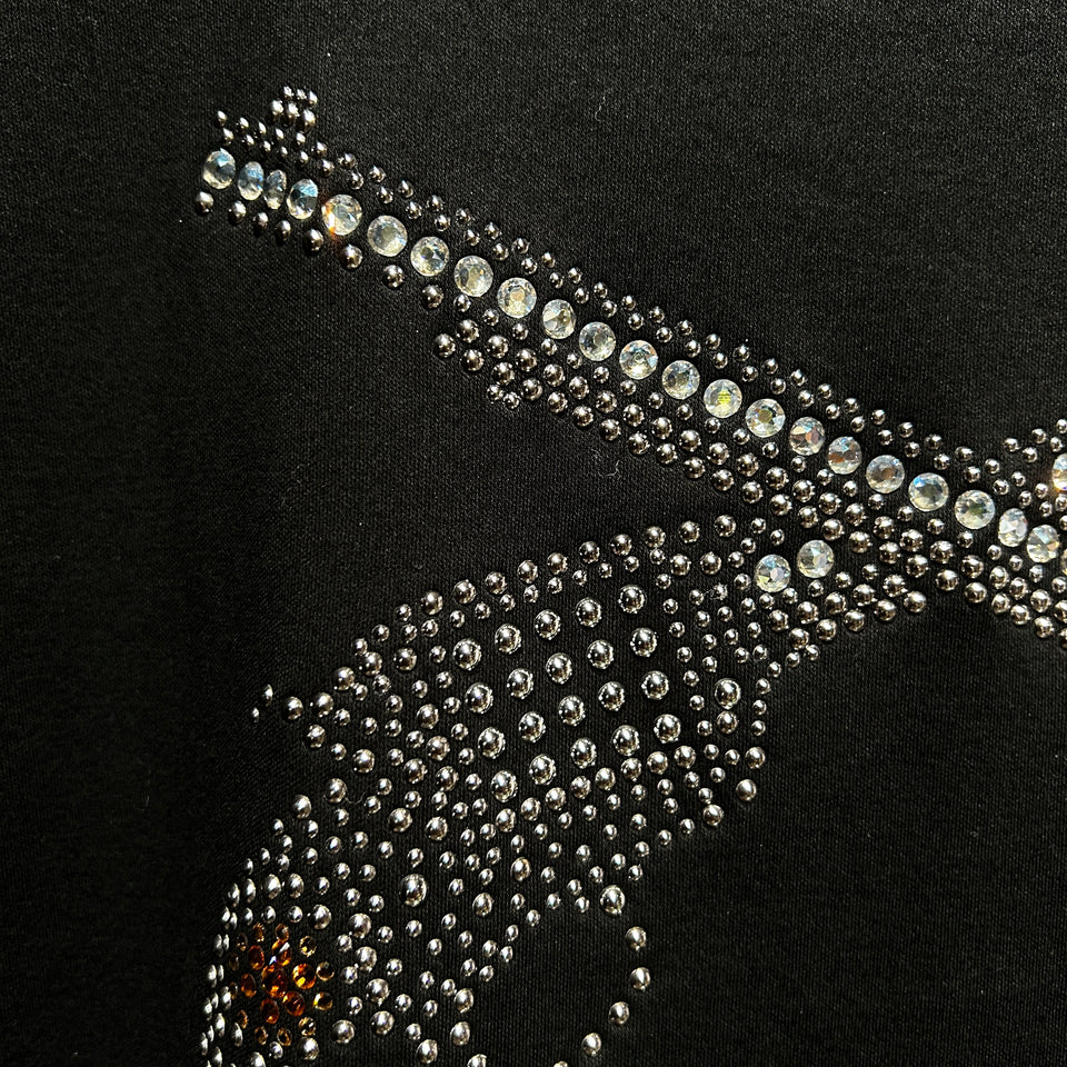 画像をギャラリービューアに読み込む, WOMENS CROSSGUN METAL T-SHIRT / BLACK