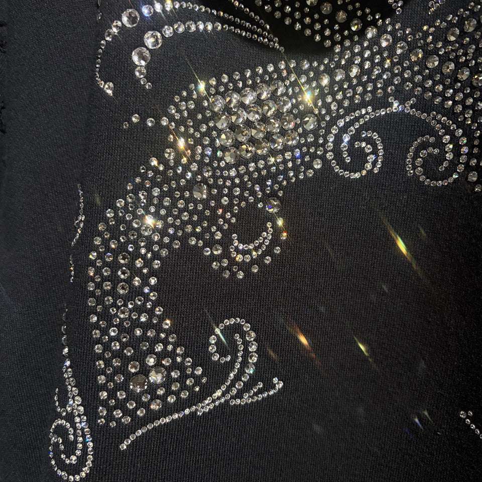 画像をギャラリービューアに読み込む, CROSSGUN CRYSTAL HOODIE / BLACK