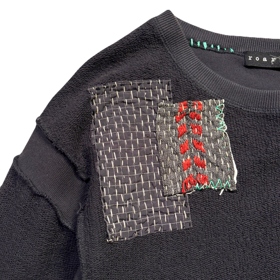 画像をギャラリービューアに読み込む, JunAle SASHIKO SWEATSHIRT CROSSGUN METAL / GRAY