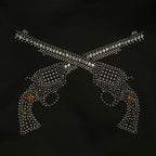 WOMENS CROSSGUN METAL T-SHIRT / BLACK